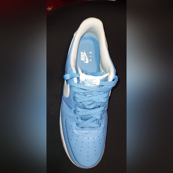 Men's Nike Air Force 1 '07 University Blue White 2021 Low Size: 12 (DC2911-400) - Picture 8 of 10